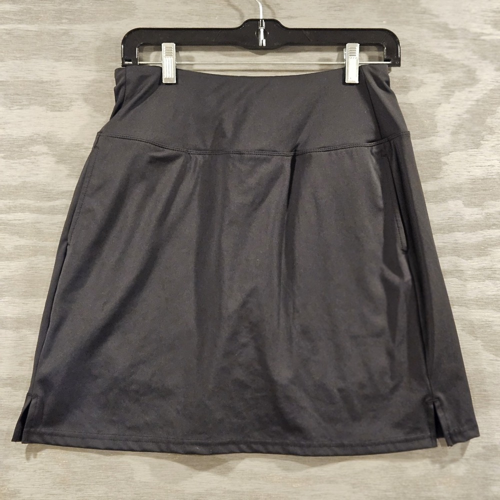 Santiny Womens Black Swim Skirt with Pockets Size M Skort Built-in Shorts